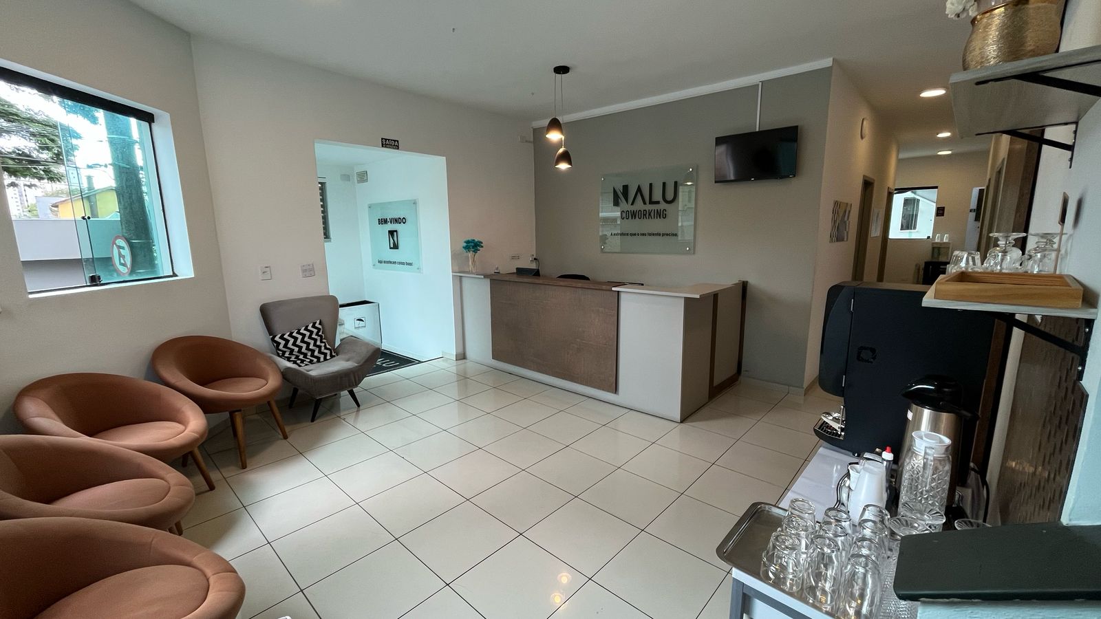 Recepção do Nalu Coworking